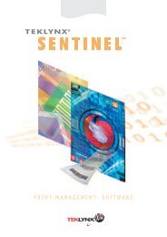 Datenblatt Teklynx Sentinel.pdf - Drucksysteme Janz & Raschke ...