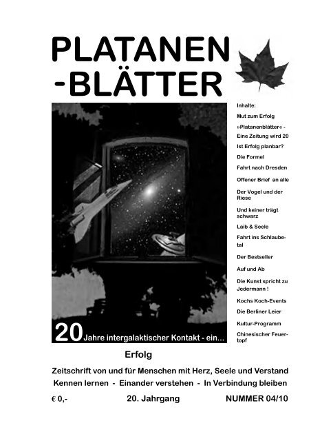 20. Jahrgang NUMMER 04/10 PLATANEN BLÄTTER - Platane 19