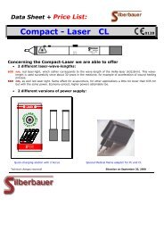 Data Sheet + Price List: Compact - Laser CL - Silberbauer