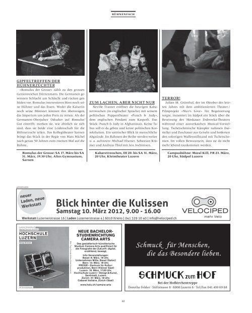 vorhang zu - Kulturmagazin