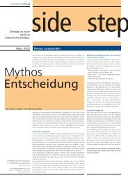 Mythos Entscheidung. - Prof. Dr. Heiko Roehl