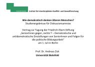 Vortrag von Prof. Dr. Andreas Zick - Friedrich-Ebert-Stiftung