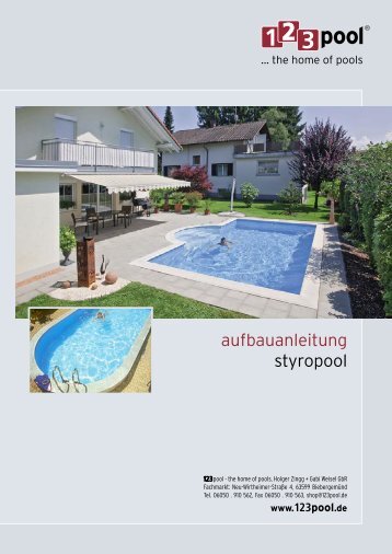 Aufbauanleitung für Styropool - 123 Pool