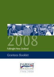 2008 Fulbright New Zealand Grantees Booklet