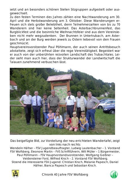 Fränkische Schweiz Verein – e.V. 40 Jahre ... - Untertrubach.de