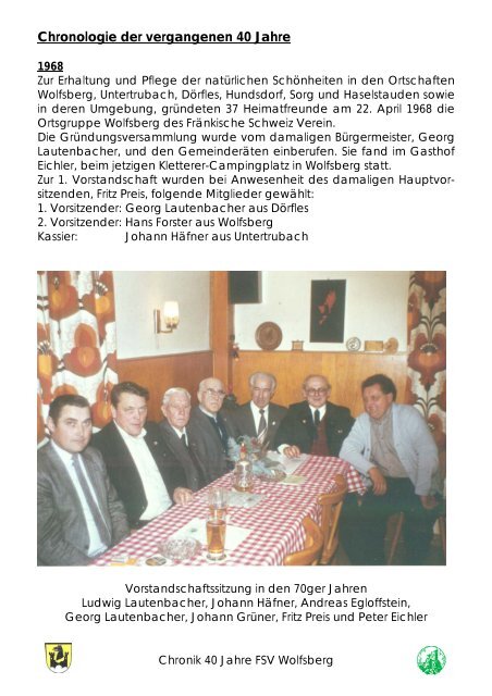 Fränkische Schweiz Verein – e.V. 40 Jahre ... - Untertrubach.de