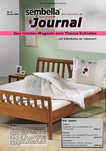 Das Insider-Magazin zum Thema Schlafen - Sembella GmbH