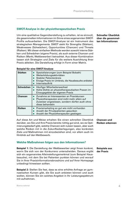 Benchmarking in der Physio-Praxis - christa maurer kommunikation ...