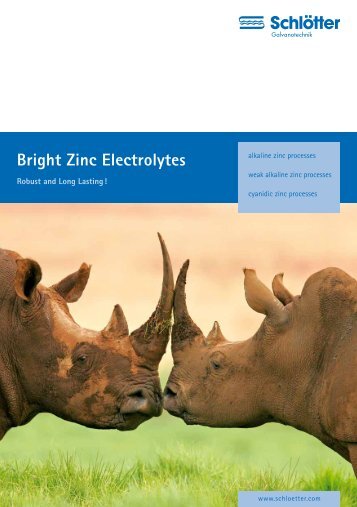 Bright Zinc Electrolytes - schloetter.de
