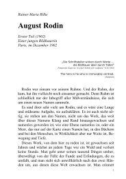 Rainer Maria Rilke August Rodin Erster Teil (1902)