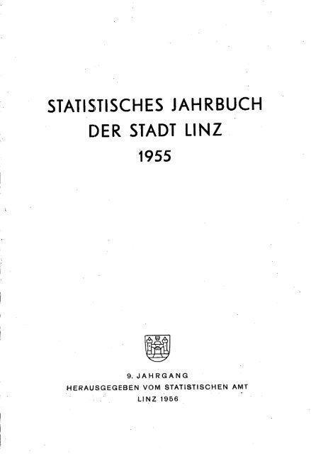 STATISTISCHES JAHRBUCH DER STADT LINZ