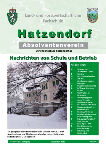 u. forstw. Fachschule Beginn - LFS Hatzendorf