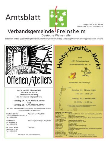 Amtsblatt der Verbandsgemeinde Freinsheim