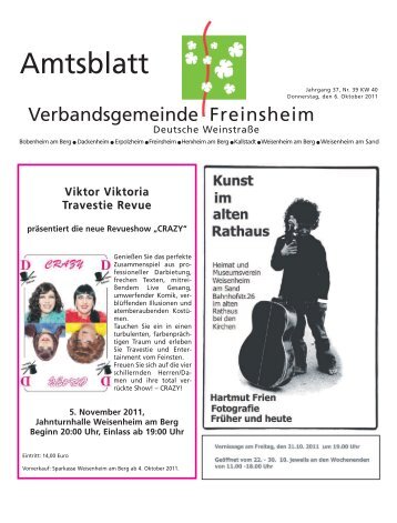 Viktor Viktoria Travestie Revue - Verbandsgemeinde Freinsheim