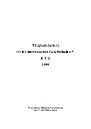 Tätigkeitsbericht für das Jahr 1999 - Kerntechnische Gesellschaft eV