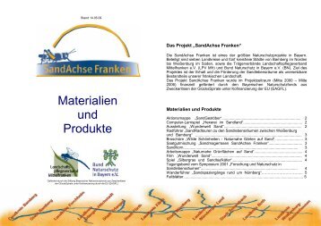 Materialien und Produkte - Projekt SandAchse