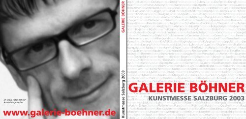 Katalog Salzburg - Galerie Böhner