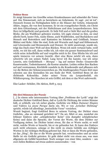 Autorenäußerungen zu Person und Werk von Gottfried Benn