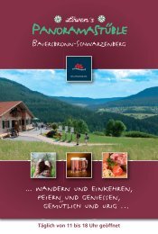 ... wandern und einkehren, feiern und geniessen ... - Panoramastüble