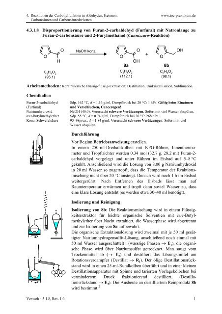 4.3.1.8 - Integriertes Organisch-chemisches Praktikum