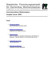Informationsdienst Weihenstephan - Januar 2009 - Fachhochschule ...