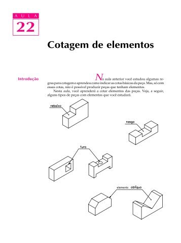 Cotagem de elementos - Desenho Técnico de Mecânica
