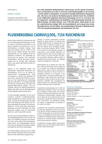 plusenergiebau cadruvi/joos, 7154 ruschein/gr - Solar Agentur ...