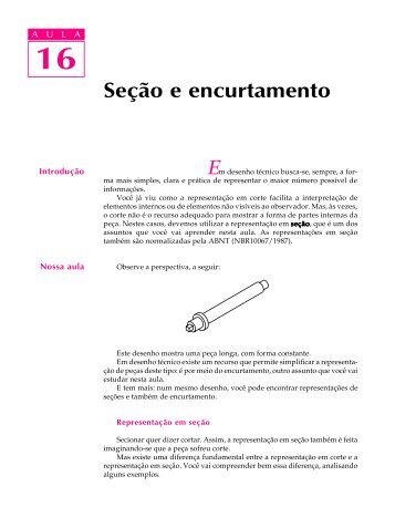 Seção e encurtamento - Desenho Técnico de Mecânica