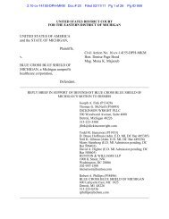 Reply Brief in Support of Defendant Blue Cross - Applied Antitrust