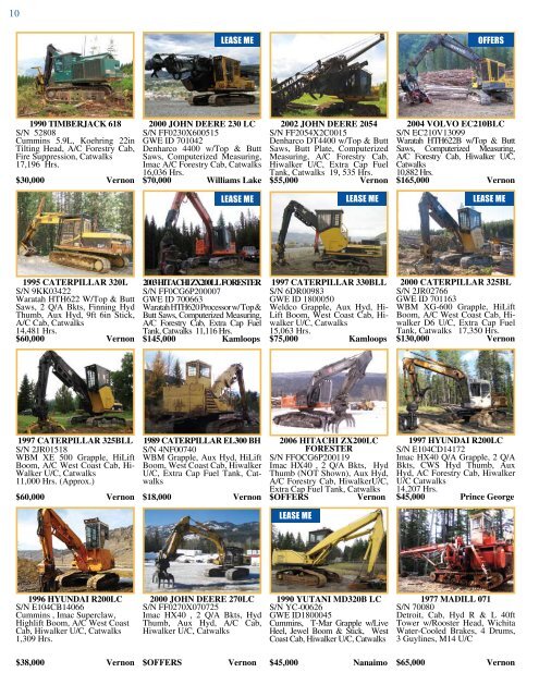 USED EQUIPMENT GUIDE - Great West Equipment