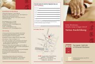 Tuina-Ausbildung - EIOM Institut für Chinesische Medizin in München