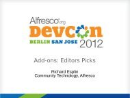 Add-ons: Editors Picks - Alfresco Devcon 2012