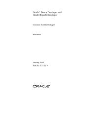 Oracle® Forms Developer and Oracle Reports Developer