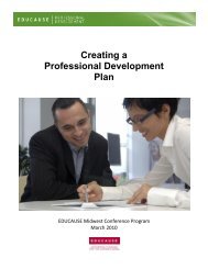 Creating a Professional Development Plan - EDUCAUSE.edu