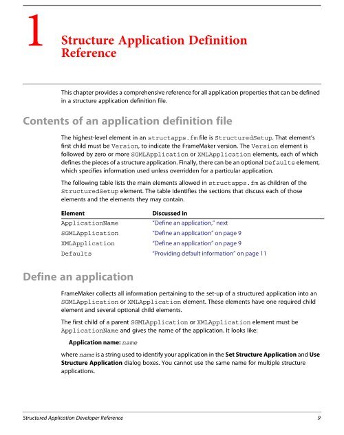 FrameMaker 9.0 Structure Application Developer Reference - Adobe