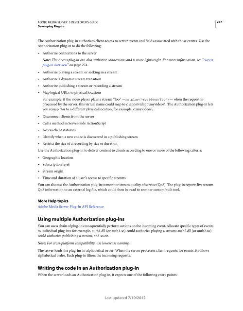 ADOBE MEDIA SERVER 5 DEVE