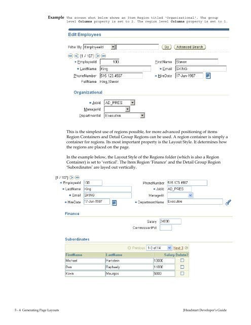 Oracle JHeadstart Developer's Guide - Downloads - Oracle