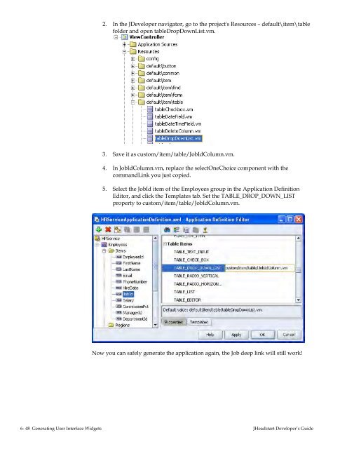 Oracle JHeadstart Developer's Guide - Downloads - Oracle