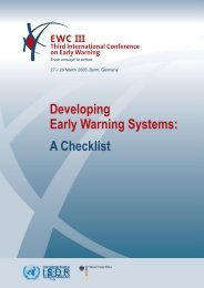 Developing Early Warning Systems: A Checklist - unisdr