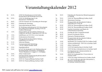 Veranstaltungskalender 2012 - Gemeinde Eiselfing