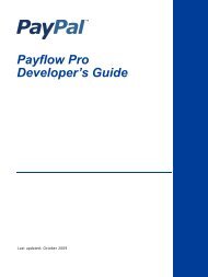 Payflow Pro Developer's Guide - PayPal