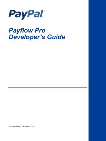 Payflow Pro Developer's Guide - PayPal