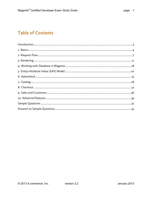 Magento® Certified Developer Exam Study Guide