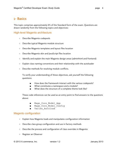 Magento® Certified Developer Exam Study Guide