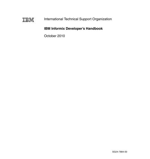 IBM Informix Developer's Handbook - IBM Redbooks