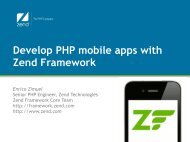 Develop PHP mobile apps with Zend Framework