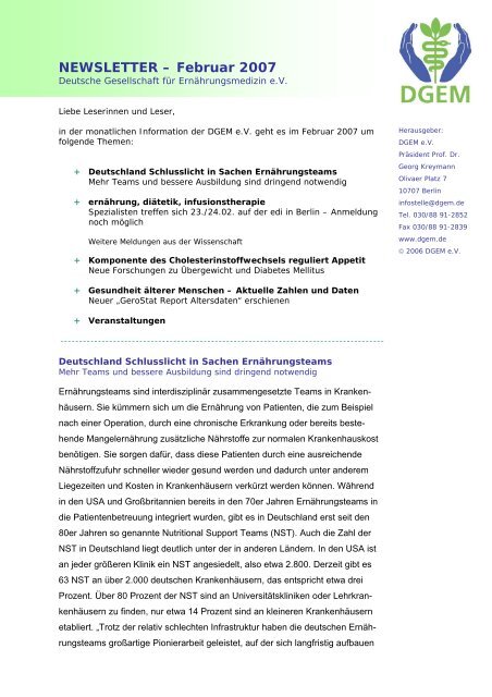 Download Newsletter als PDF - DGEM