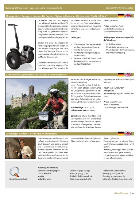 Reisekatalog 2011 - Eisenach