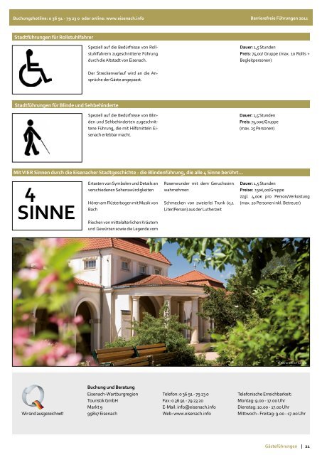 Reisekatalog 2011 - Eisenach