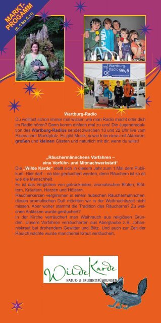 Hier gibt es das Programmheft zur 8. Kinderkulturnacht - Eisenach